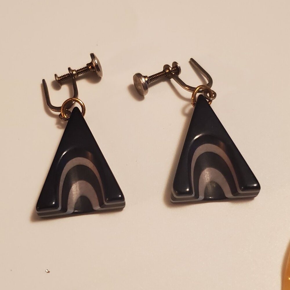 7 Pair of Earrings,  items # A- 1216- 1222, wt.55 grams. - Picture 8 of 16